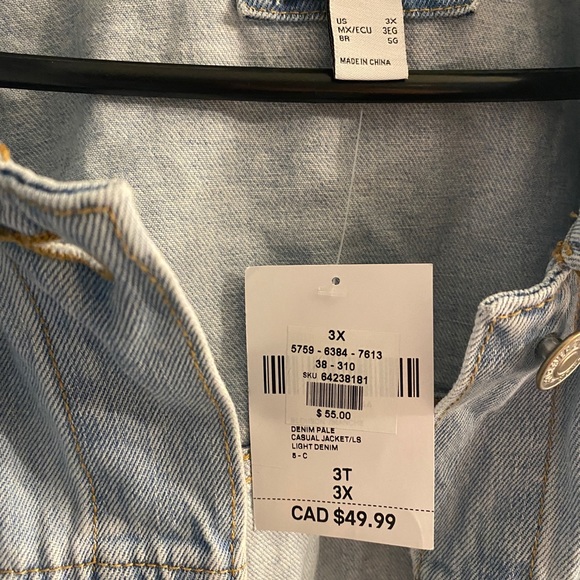 Forever 21 size 3X jean jacket - Picture 2 of 3
